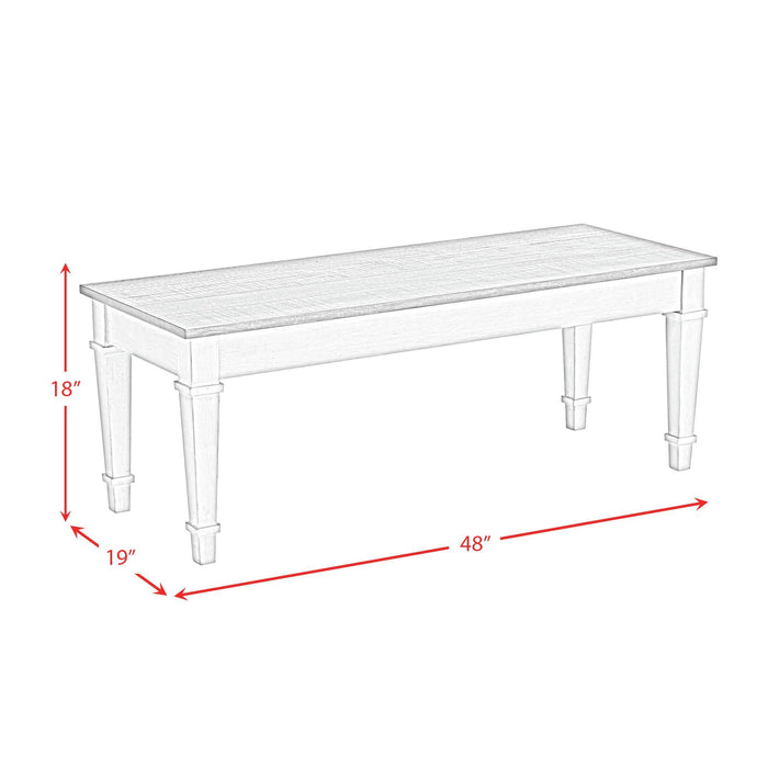 Farmington - Storage Dining Bench - Medium Brown And Washed Stone