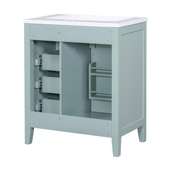 Modern Bathroom Vanity With Sink Combo, 3 Drawers