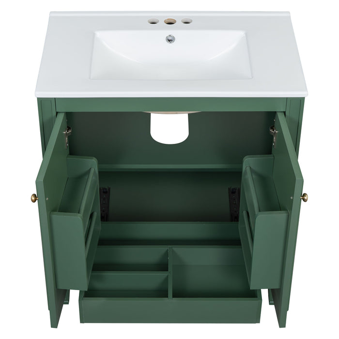 Bathroom Vanity With Sink With 2 Doors And Adjustable Shelf