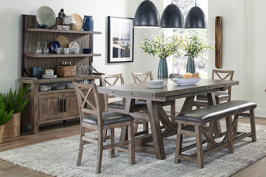 Lodge Dining - Counter Height Dining Table With Extensions - Siltstone