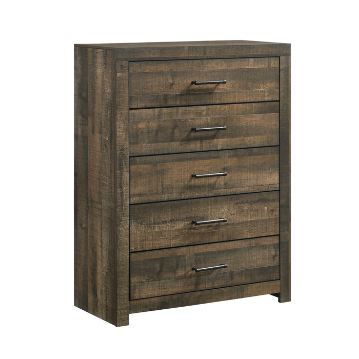 Bailey Bookcase Panel Bedroom Set with 2 Nightstands