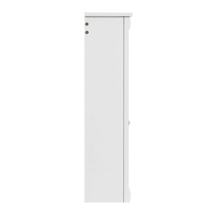 Modern Wall-Mount 2 In 1 Mirror Cabinet With Adjustable Shelves, Soft-Closing Hinges