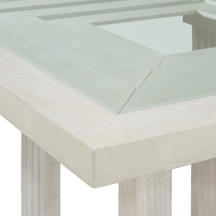 Avalanche Square Counter Table in Antique White