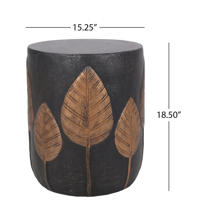Outdoor Lightweight Concrete Side Table - Copper