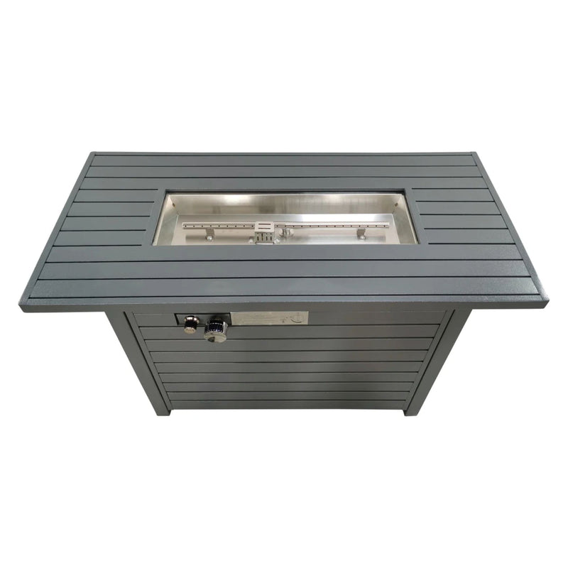 Propane Outdoor Fire Pit Table With Lid High-Quality Materials - Gray