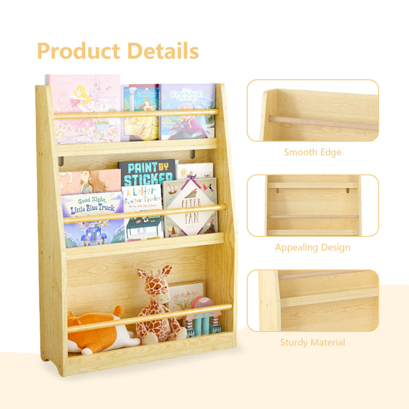 3 Tier Book Shelf, Compact Storage For Bedrooms