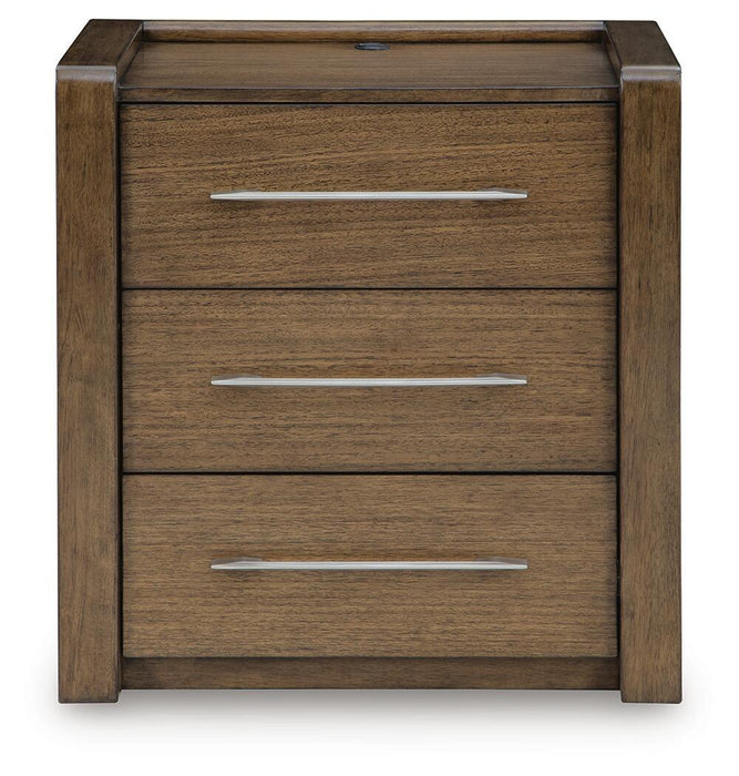 Marxmore - Three Drawer Night Stand - Brown