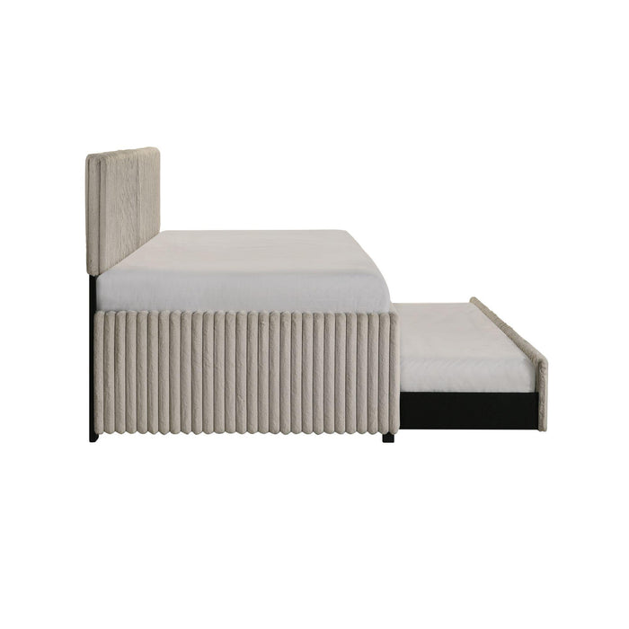 Arden - Twin Daybed With Trundle - Corduroy Beige