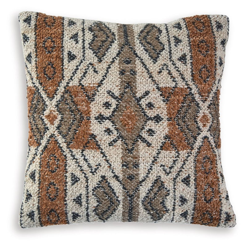 Kierenworth - Pillow (Set of 4) - Sienna / Ivory / Black