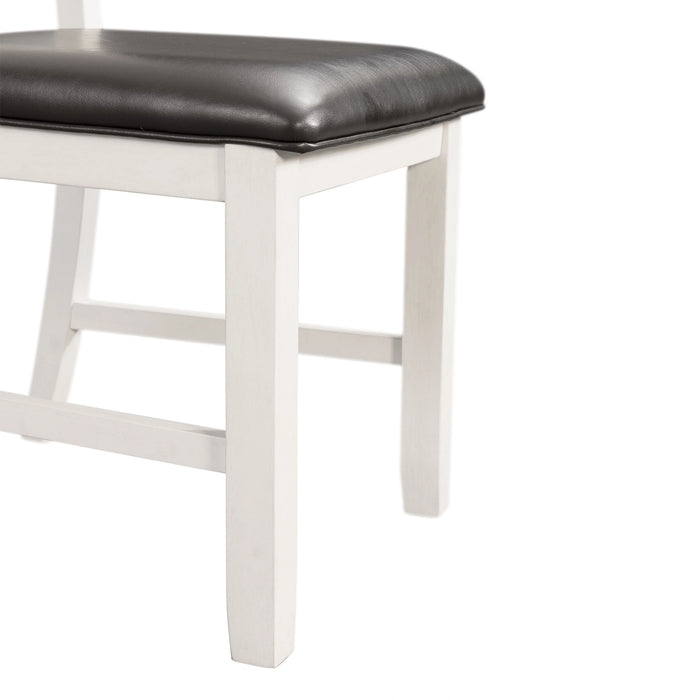 Martin 6 Pc Dining set (Table+ 4 + Bench) (Dark Brown Top - White Base)