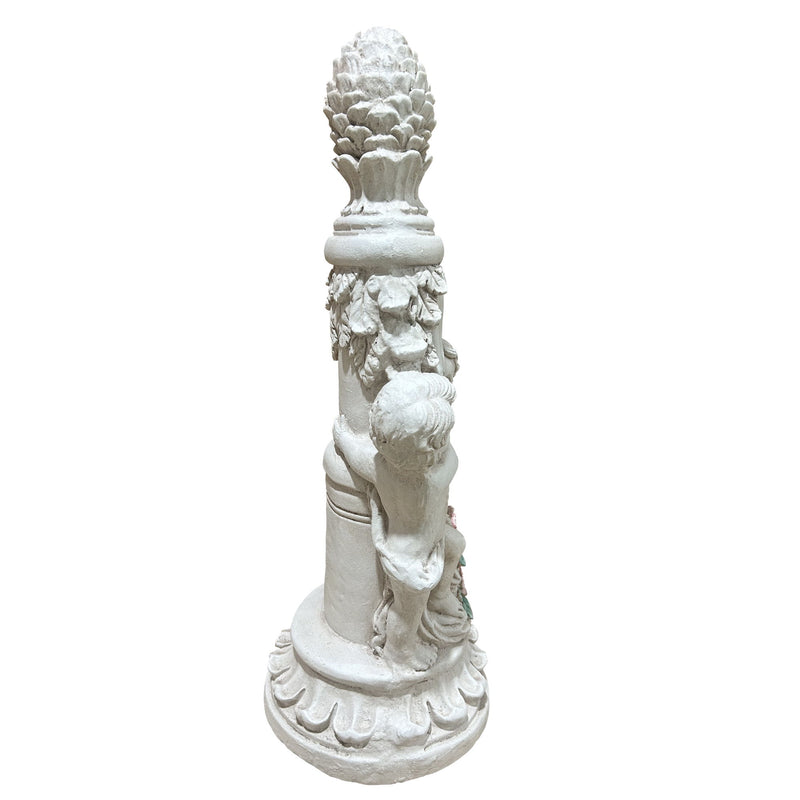 A Pair Of Climbing Children Garden Statues, Made Of Magnesium Oxide, Suitable For Decorating Outdoor Courtyards, Lawns, And Patios.