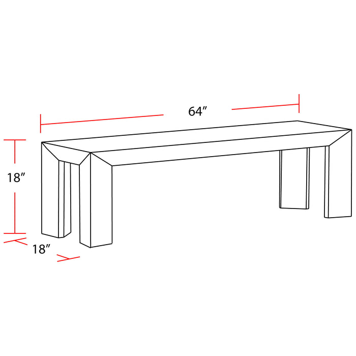 Crossings - Downtown Dining Bench - Amber