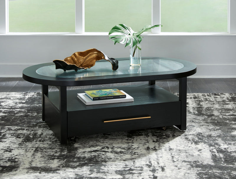 Winbardi - Oval Cocktail Table - Black