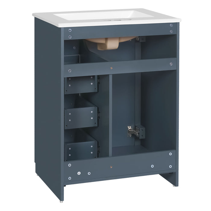 Modern Bathroom Vanity With 1 Door And 3 Drawers