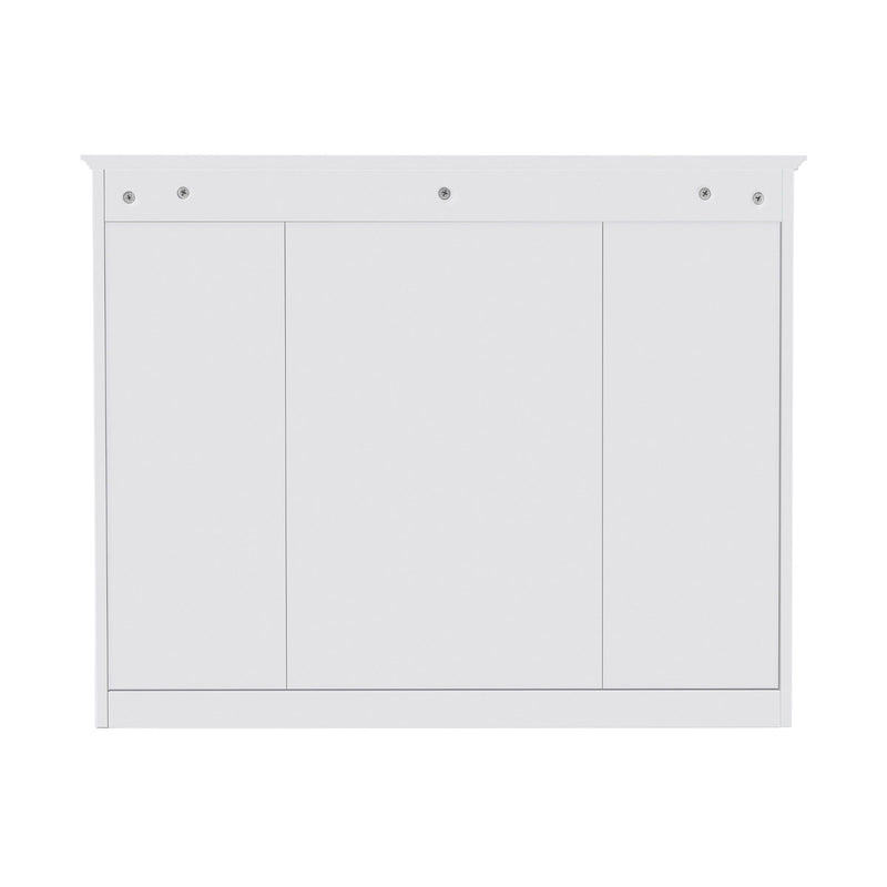 Wall Mounted Medicine Cabinet With Mirror, Storage Cabinet Featuring 6 Open Shelves And Adjustable Interior