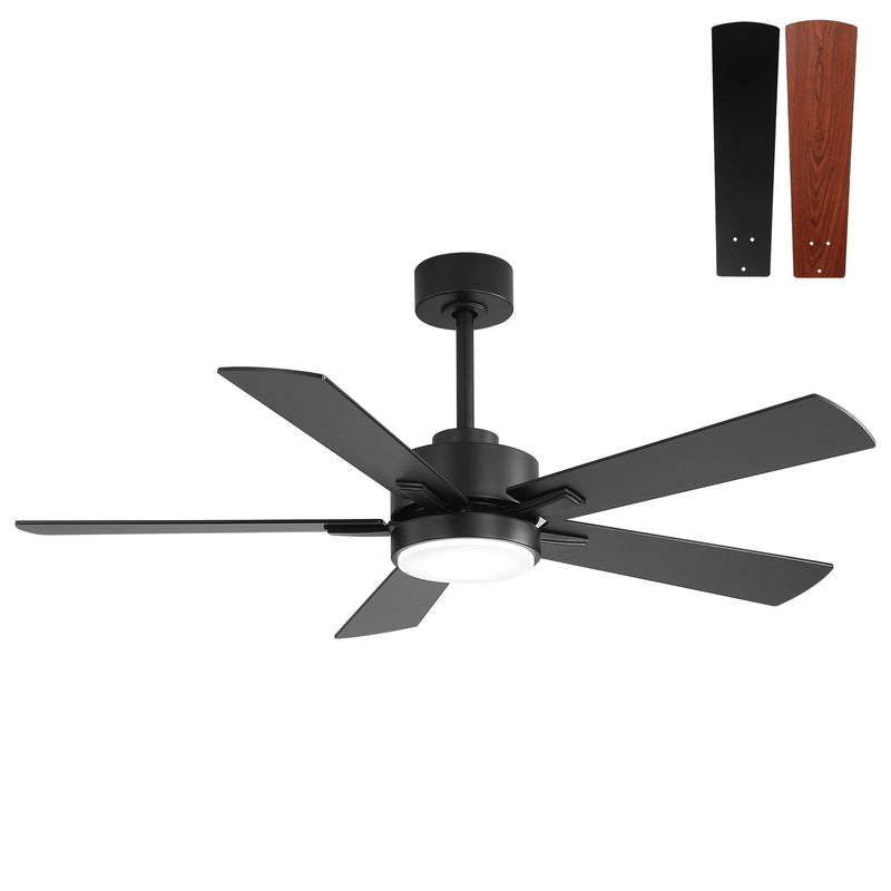 Reversible DC Motor Ceiling Fan With Dimmable LED Light For Living Room