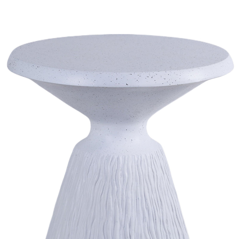 Outdoor End Table, Round Garden Stool - Aqua Gray