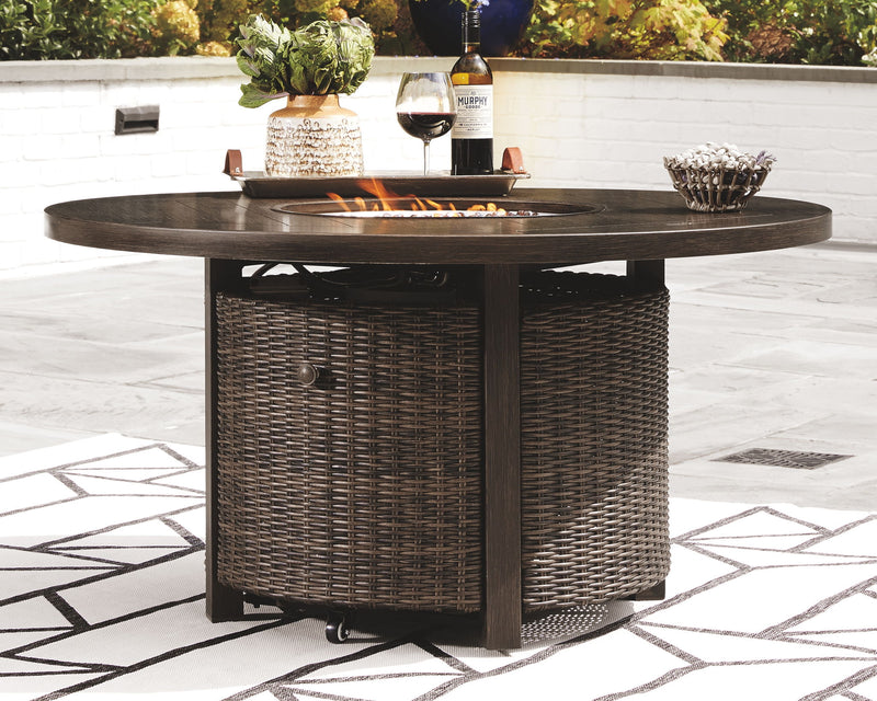 Paradise Trail - Round Fire Pit Table - Medium Brown