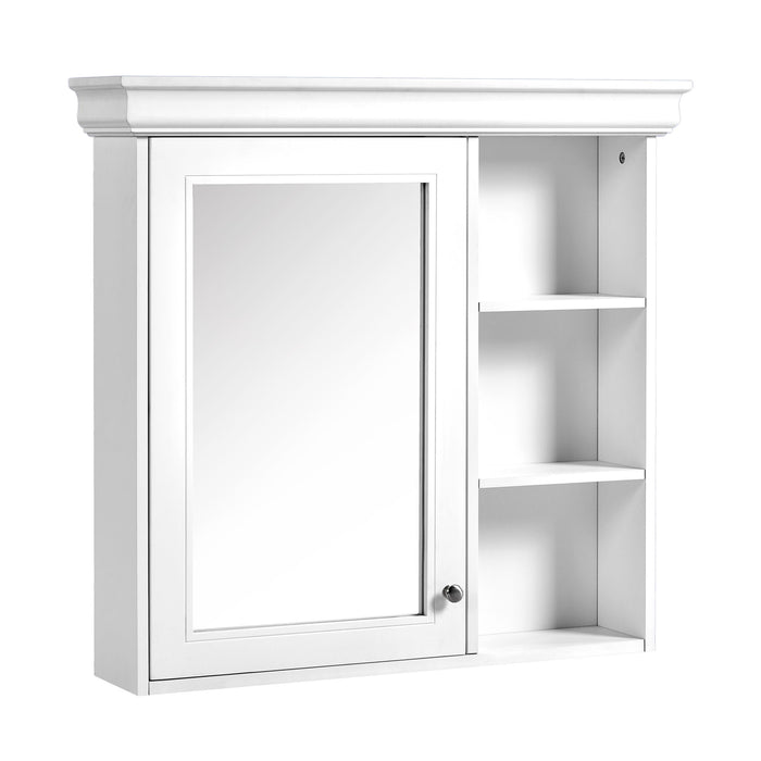 Wall Mounted Bathroom Medicine Cabinet With Mirror And Adjustable Storage With Soft Close Hinges