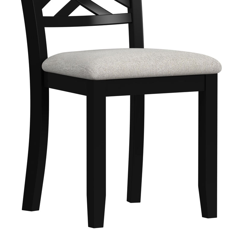 Brooks - 6 Piece Dining Set With Table, 4 Wood Back And Upholstered Seat Chairs, And Bench