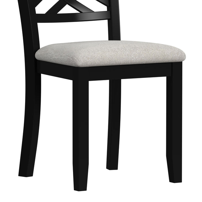 Brooks - 6 Piece Dining Set With Table, 4 Wood Back And Upholstered Seat Chairs, And Bench