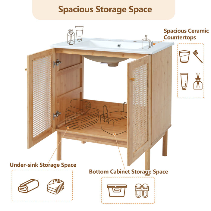 Bathroom Vanity Cabinet With Doors, Soft Close Design
