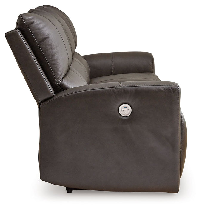 Boxmere - Reclining Power Sofa - Storm