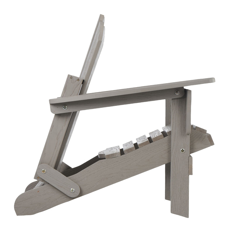 Oversize Outdoor Folding Adirondack Chair - Gray