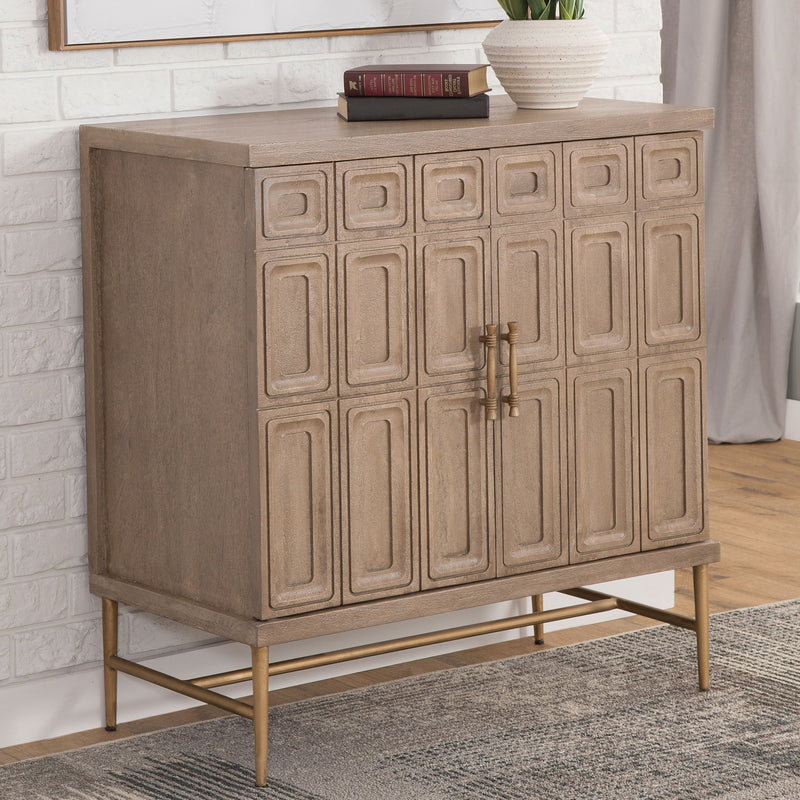 Arun - 2-Door Accent Cabinet - Light Brown