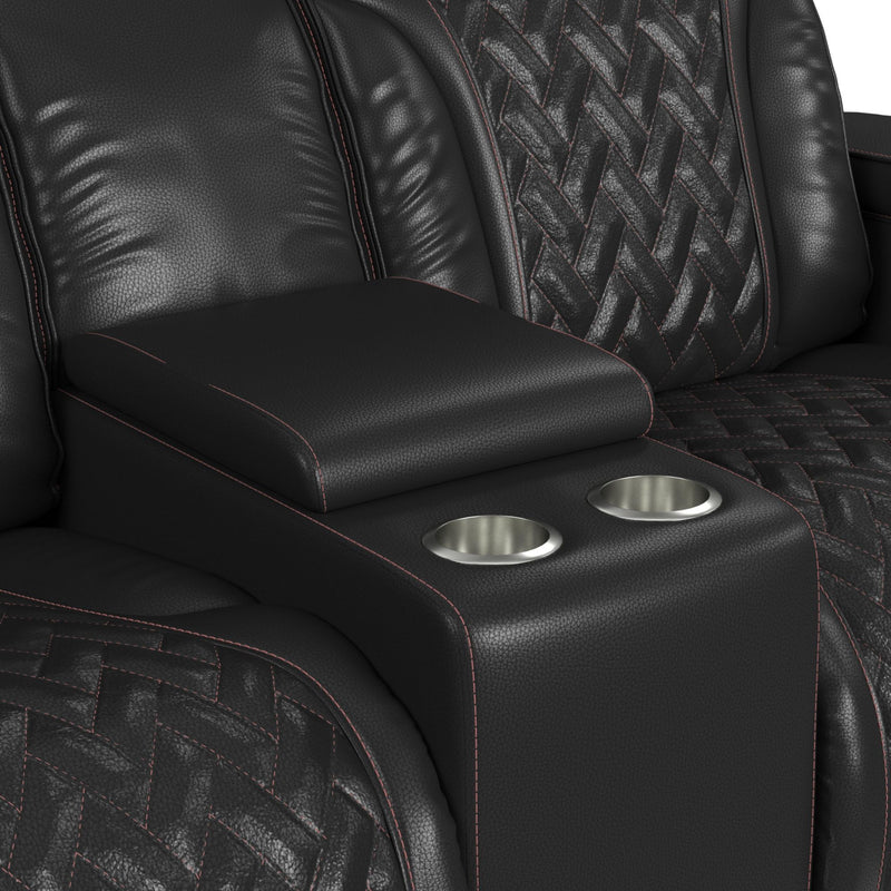 Prime Time - P3 Loveseat With LED, Wireless Charger Pocket, And Console