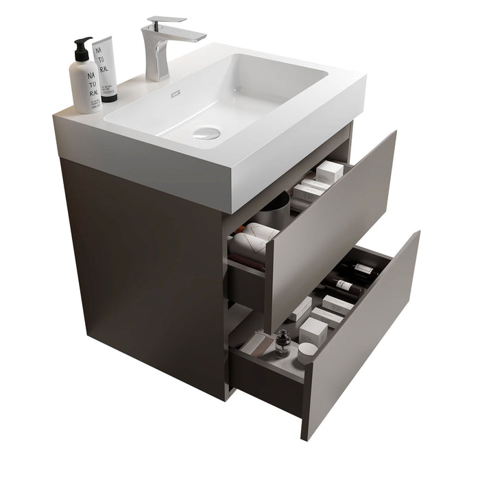 Alice - Bathroom Vanity With Sink, Wall Mounted, Floating