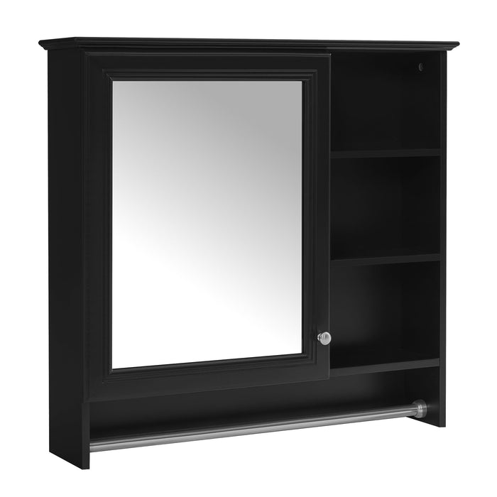 Wall Mount 2 In 1 Mirror Cabinet With Adjustable Shelf, Soft-Closing Hinges