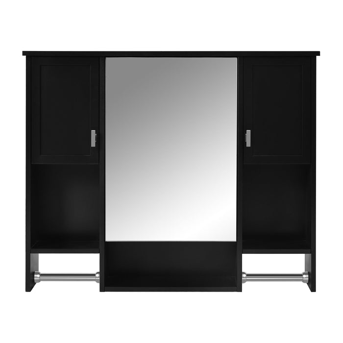 Wall Mounted Bathroom Storage Cabinet With Mirror, Medicine Cabinet With Towel Bar