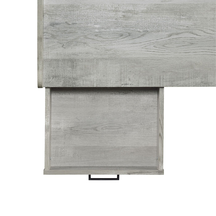 Preston - 2 Piece Desk And Bookshelf Set - Gray