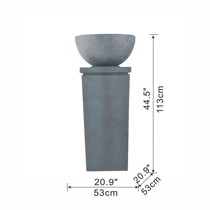 Zen Bowl Water Fountain, Outdoor Bird Feeder / Bath Fountains, Relaxing Water Feature For Garden