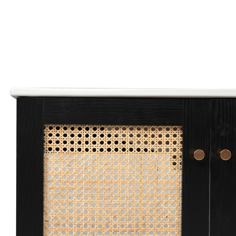 Bathroom Vanity With Soft Closing Mechanism - Black