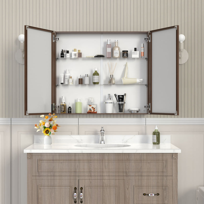 Medicine Cabinet, Wall Mounted Bathroom Mirror With Storage
