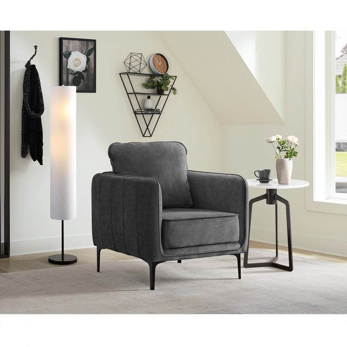 Rae Chair in Lavish 152 Grey Velvet