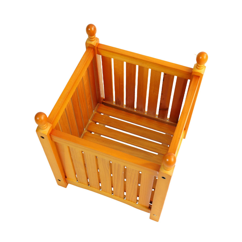 Square Outdoor Flower And Herb Pot - Teak