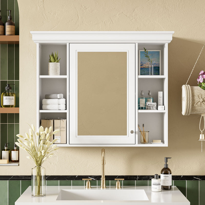 Wall Mounted Bathroom Storage Cabinet With Mirror Door