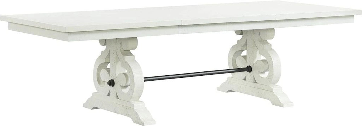 Elements International Stone Dining Table in White DST700DTC image