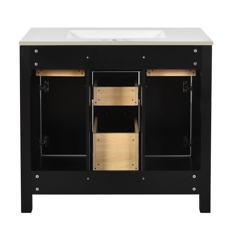 Bathroom Vanity With Sink Combo Set, Modern Bathroom Cabinet With 4 Drawers