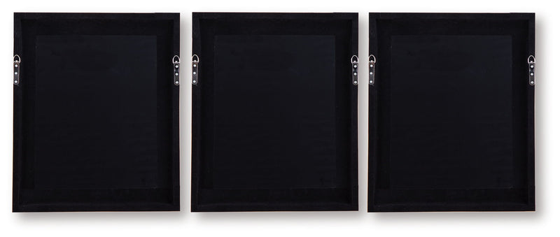 Hendridge - Wall Art Set (Set of 3) - Taupe / White