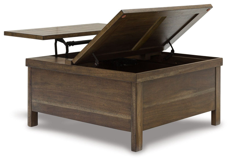 Moriville - Lift Top Cocktail Table - Grayish Brown