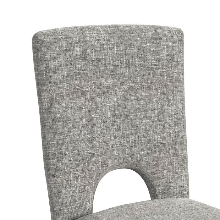 Oregon - Fabric Counter Side Chair (Set of 2) - Gray / Black
