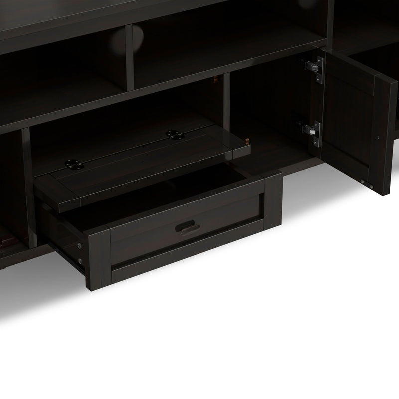 Warm Shaker - TV Media Stand - Hickory Brown