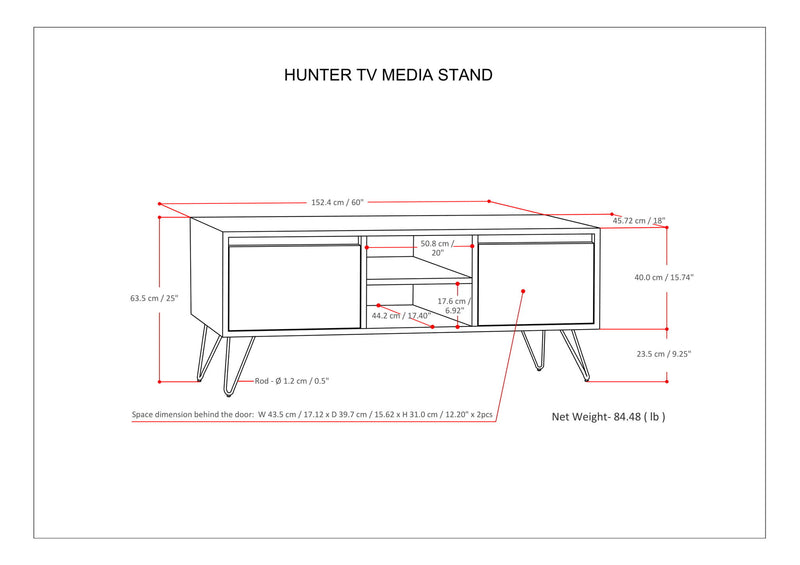 Hunter - Handcrafted TV Media Stand