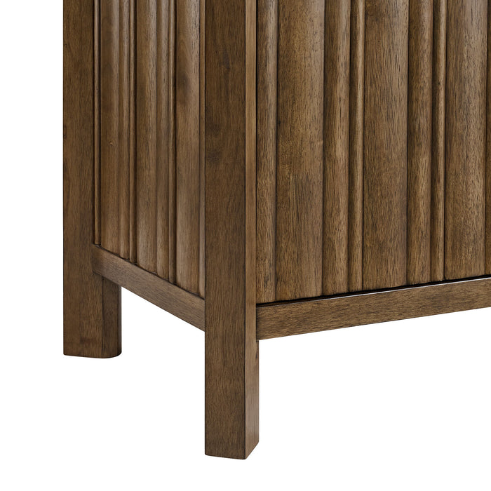 Carmela - Rectangular Counter Table With Marble Top - Brown / White