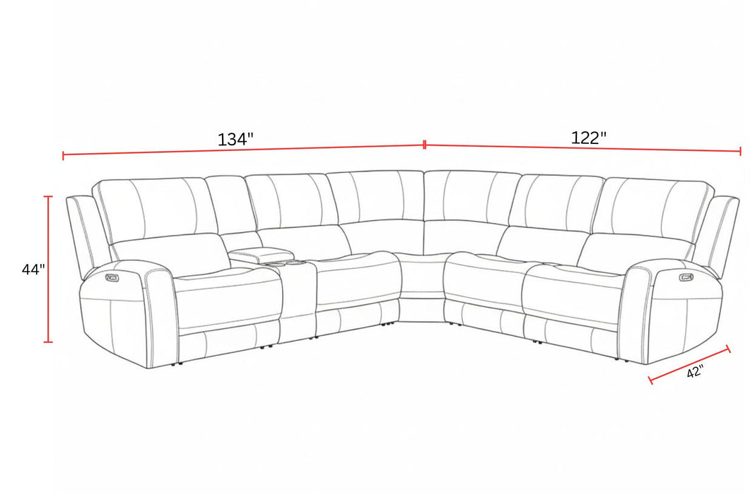 Belmont - Zero Gravity Power Reclining Sectional With Power Adjustable Headrests