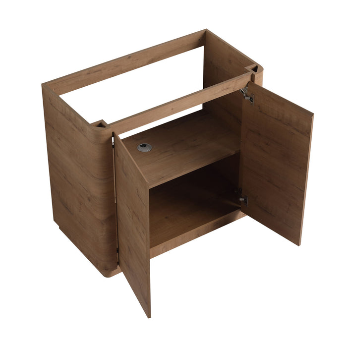 Freestanding Bathroom Vanity With Sink & 2 Soft Close Doors